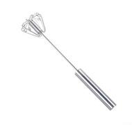 Batteur à œufs manuel en acier inoxydable pour œufs, crêpes, pâtes, sauces, mélanges, 27 cm, argenté