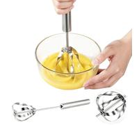 Batteur D'oeufs Semi-Automatiques Batteur Mélangeur Acier Inoxydable Fouet D'oeuf Durable Simple Outils Accessoire de Cuisine Mixer Batteur Plongeur Ustensile de Cuisine Pour Blanc en Neige Pâtisserie