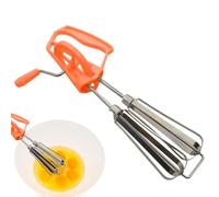 Batteur manuel - Fouet manuel avec double manivelle rotative et manche | Fouet à manivelle en acier inoxydable avec 2 têtes de mélangeur, outil de cuisine à suspendre, passe au lave-vaisselle