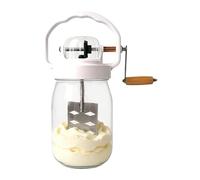 Batteur Manuel | Outil de Mixage pour Beurre 1500ML avec Bocal en Verre et Fouet,pour Pâtisserie, Cuisine,Pour la cuisson, la pâtisserie, aliments pour, farine, confiture, œufs, pâte, sauce,