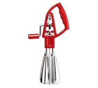 Batteur manuel sans fil, avec fouets en acier inoxydable, 27 cm, de couleur rouge