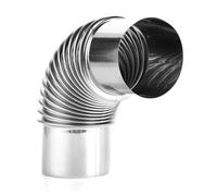 Batum Coude de tuyau de poêle en acier - Rallonge à 90 degrés pour poêles à bois et camping - 80 mm