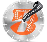 BAUBECK Disque Diamant 230 mm pour Pierre et Béton | Disque à Tronçonner Haute Performance, Compatible avec Bosch, Metabo