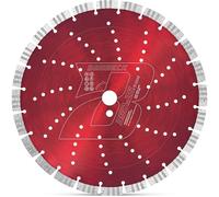BAUBECK Disque Diamant Turbo 350 x 25,4 mm pour Béton Armé, Pierre et Béton - Disque de Coupe Professionnel Ultra Résistant
