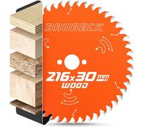 BAUBECK Lame de scie 216 x 30 mm, 2,4 mm, coupe dans le bois, 48 dents, pour scies circulaires de table et radiales, comme Metabo KGS 216M, Bosch GTS 635-216, GCM 8 SJL, lame de scie circulaire 216,