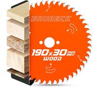 BAUBECK Lame de scie circulaire 190 x 30 + 16/20/25,4 mm, anneaux de réduction, 56 dents, coupe 2,6 mm dans le bois avec scies circulaires manuelles, comme Bosch GKS 190, PKS 66 A/66 AF, Parkside PHKS