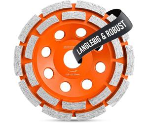 BAUBECK Lot de 125 disques à meuler diamantés 125 mm pour pierre, béton, haute performance compatible avec meuleuse d'angle Bosch, Metabo, meule diamant 125, disque abrasif diamant 125