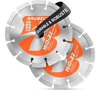 BAUBECK Lot de 2 Disques Diamant 150 mm pour Pierre et Béton | Disque à Tronçonner Haute Performance, Compatible avec Bosch, Metabo