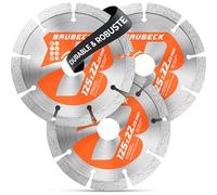 BAUBECK Lot de 3 Disques Diamant 125 mm pour Pierre et Béton | Disque à Tronçonner Haute Performance, Compatible avec Meuleuse d'Angle Bosch, Metabo