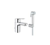 bauedge mitigeur de lavabo taille s + douchette de bidet, chrome (23757000)