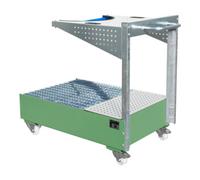 Bauer Südlohn Bauer Südlohn Bac de récupération mobile avec paroi perforée LPW 200-4, peint, vert réséda Quantité:1