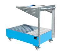 Bauer Südlohn Bauer Südlohn Bac de rétention mobile avec paroi perforée LPW 200-4, peint, bleu clair Quantité:1