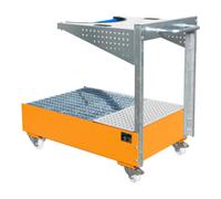 Bauer Südlohn Bauer Südlohn Bac de rétention mobile avec paroi perforée LPW 200-4, peint, orange jaune Quantité:1