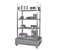 Bauer Südlohn Bauer Südlohn Étagère pour petits contenants avec bac de rétention 3021-4E, galvanisée Quantité:1
