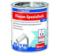 Baufan 3in1 Vernis Spécial Blanc Satiné - Vernis pour Salle de Bain, Cuisine et Intérieur, Peinture pour Carrelage pour Couche de Finition, Vitrification