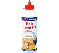 Baufan Colle à Bois D3-500g I Étanche, Sans Solvant I Pour Tous Types de Bois, OSB, Stratifiés I Sèche Transparent I Intérieur et Extérieur