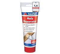 Baufan Enduit Rebouche Bois - Brun Clair, 400g I Mastic Réparation Prêt à l'Emploi pour Fissures, Trous, Défauts I Pâte à Bois Peut Être Peint