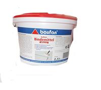 Baufan Liant latex classic, 2,5l I Le liant latex transparent améliore les peintures à la colle I Latex de revêtement de papier peint sans solvant ni plastifiant