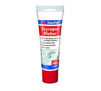 baufan Tube de colle polystyrène 400g | pour bandes décoratives, éléments décoratifs et rosaces en polystyrène | blanc en permanence | sans solvant