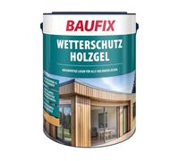 Baufix Gel de protection pour bois pin, satinée brillante, 5 litres, Lasure pour bois, Lasure antigoutte, pour toutes les essences de bois, résistante aux intempéries