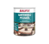 BAUFIX Huile bois Teck satinée 1 L pour extérieur | À base de solvants, avec effet imprégnant, pour protéger et entretenir le bois extérieur.