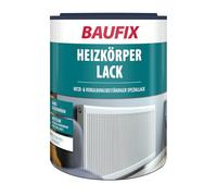Baufix Peinture pour radiateurs blanc, satinée mate, 1 litres, Peinture Blanche, Résistante à la chaleur jusqu'à 80°C, fort pouvoir couvrant, à appliquer au pinceau sur fer, métal et fonte