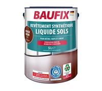 Baufix Revêtement synthétique liquide Sols rouge brun, mate, 5 litres, Peinture sol & béton, Peinture respirante pour intérieur et extérieur, pour béton/chape/ciment
