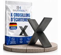 Bauhandel24 croisillons à joints 3 mm 500 pièces pour dalles terrasse croix en T entretoise plastique 15 mm hauteur extérieur jardin balcon plot terrasse reglable plots terrasse dalle espaceur lame