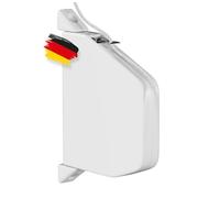 BAUHELD® Enrouleur de cordon - Fabriqué en Allemagne - Mini enrouleur de volet roulant avec enfilage automatique - Enrouleur pour store roulant de 5 m - Orientable à 180 ° - Espacement des trous : 153