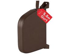 BAUHELD Enrouleur de sangle de volet roulant en saillie avec sangle de 5,5 m - Pliable - Robuste - Pour sangle de volet roulant - 14 mm - Pivotant à 180° - Mini enrouleur de sangle avec espacement des