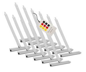 BAUHELD Lot de 12 mini ressorts de suspension pour volet roulant - En acier à ressort solide - Revêtement en plastique - Crochet en acier avec queue d'aronde - Pour profilés de volet roulant de 37 mm