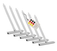 BAUHELD® Lot de 6 ressorts de suspension pour volets roulants,En acier à ressort de qualité supérieure,Revêtement en plastique avec queue d'aronde,Pour profilés de volet roulant jusqu'à 40 mm