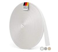 BAUHELD® Sangle pour volet roulant 50 m, 14 mm [Fabriquée en Allemagne] - Sangle pour enrouleur de volet roulant - Blanche