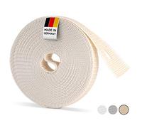 BAUHELD® Sangle de Volet Roulant 6 m - 23 mm - Beige - Fabriquée en Allemagne - Pour Portes et Fenêtres - Haute Résistance à la Déchirure et aux UV