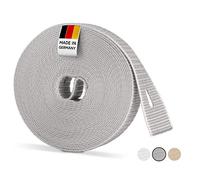 BAUHELD® Sangle de volet roulant de 6 m, 14 mm, 20 mm, blanc, beige