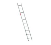 BAULICH - Echelle Aluminium - 1x10 - Professionnelle, pour la Maison, Le Jardin, Les Travaux de Rénovation, la Ferme, Pieds Antidérapants, Échelons Rainurés, 3,7 kg, avec Crochet