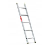 BAULICH - Echelle Aluminium - 1x5 - Professionnelle, pour la Maison, Le Jardin, Les Travaux de Rénovation, la Ferme, Pieds Antidérapants, Échelons Rainurés, 2 kg, avec Crochet