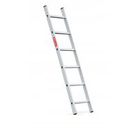 BAULICH - Echelle Aluminium - 1x6 - Professionnelle, pour la Maison, Le Jardin, Les Travaux de Rénovation, la Ferme, Pieds Antidérapants, Échelons Rainurés, 2,3 kg, avec Crochet