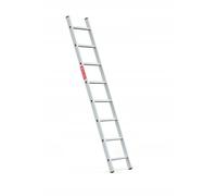 BAULICH - Echelle Aluminium - 1x8 - Professionnelle, pour la Maison, Le Jardin, Les Travaux de Rénovation, la Ferme, Pieds Antidérapants, Échelons Rainurés, 3 kg, avec Crochet