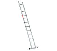 Baulich | Échelle en aluminium - Échelle simple - Échelle en aluminium - 12 échelons - Charge max. 150 kg - Hauteur de travail 423 cm - Avec crochets