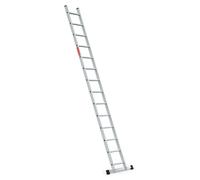 Baulich | Échelle en aluminium - Échelle simple - Échelle en aluminium - 14 échelons - Charge max. 150 kg - Hauteur de travail 475 cm - Avec crochets