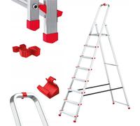 Baulich | Échelle en aluminium - Simple - 8 marches - Charge max. 125 kg - Hauteur 3,62 m