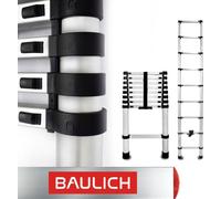 Baulich | Échelle télescopique - 2,6 m - 9 marches - Réglable en hauteur - Aluminium