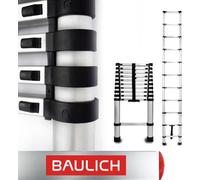 Baulich | Échelle télescopique 3,2 m - 11 marches - Aluminium - Réglable en hauteur - Avec déflecteurs