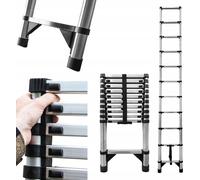 Baulich | Échelle télescopique - 3,2 m - 11 marches - Réglable en hauteur - Pliable