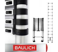 Baulich | Échelle télescopique - 3,8 m - 13 marches - Aluminium - Réglable en hauteur