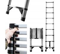 Baulich | Échelle télescopique - 9 marches - Hauteur 3,7 m - Extensible - Acier
