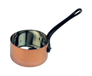 Baumalu 201023 Casserole en Cuivre et Manche en Fonte - 14 cm, Orange