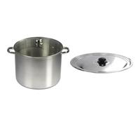 Baumalu 342684 Marmite Traiteur + Couvercle 19 L Diamètre 32 cm en Acier Inoxydable & 342722 Couvercle Trou Vapeur Inox Multi Degrés ø32 cm, Argente
