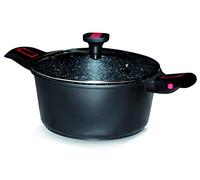 Baumalu 383606 Faitout avec Couvercle 28 cm Granit Pro, Aluminium forgé, Noir 32 x 30 x 14,5 cm